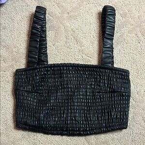 House of Harlow 1960 Black Textured Top